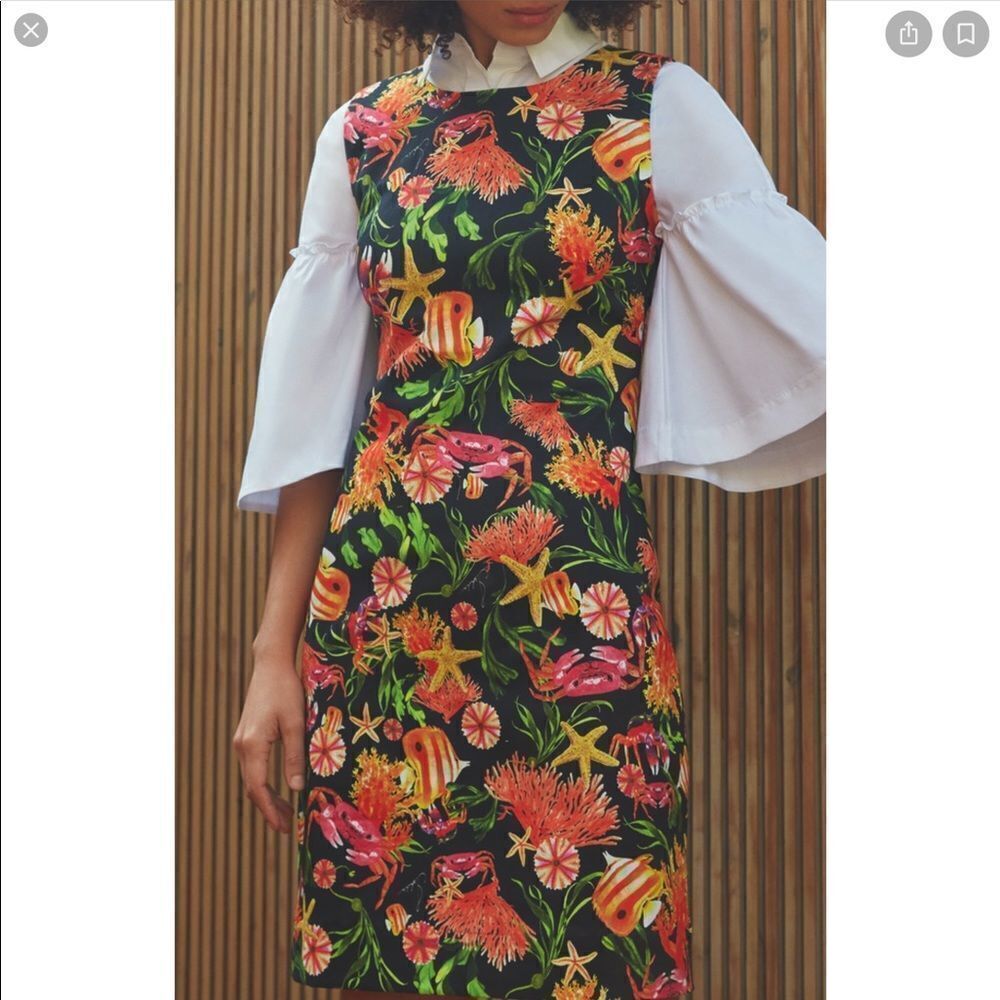 Isolda Sofie Corals Shift Dress NWT Size 10
